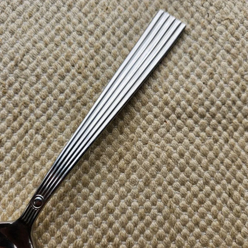 Cuisinart OAKMONT Stainless Ridges 18/10 Glossy Silverware Flatware Table Spoons